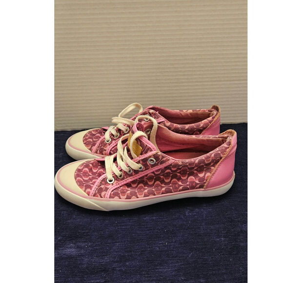 Coach pink sneakers, size 7 - Picture 2 of 5